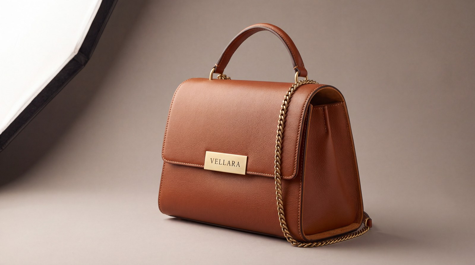 The VELLARA Arc bag, a 4K product image made with Nano Banana Pro