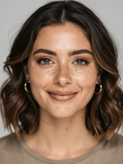 AI-generated face of an influencer persona, picked from four options